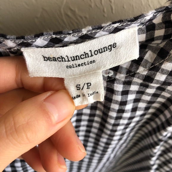 Beachlunchlounge gingham bell sleeve top - Picture 2 of 3